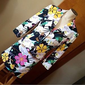 Vintage 90s y2k Alberto floral Makali Cache 3 piece suit